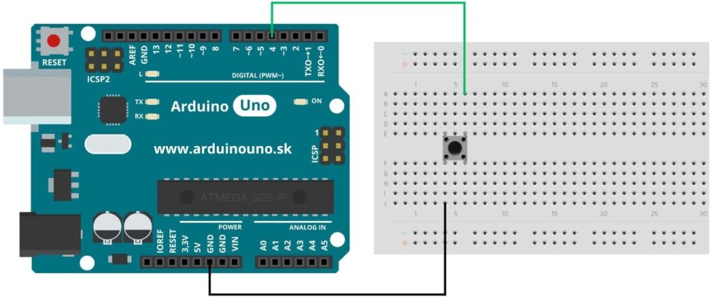 Arduino-uno-tlačidlo